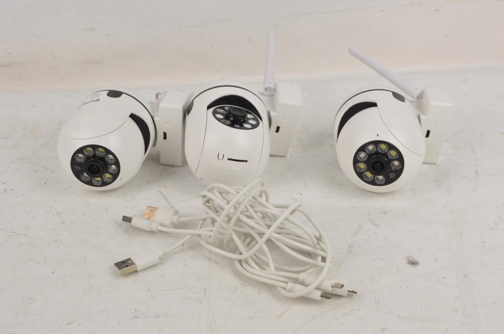 3x 1080P Wireless Smart Home Security Cameras USB Cable Only No Accessories